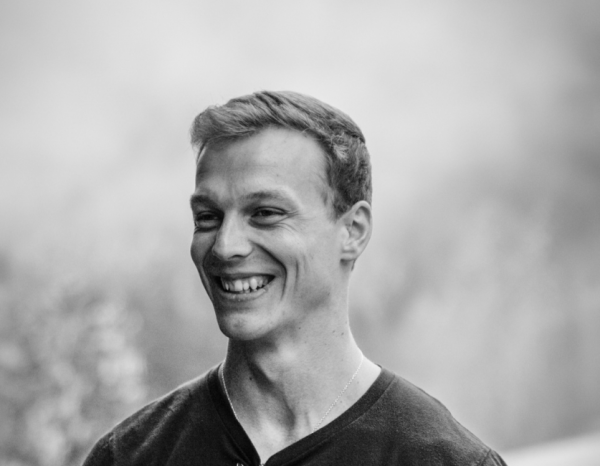 Black and white portrait of a Kirchmayr employee Planning Lukas Meikl