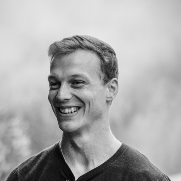 Black and white portrait of a Kirchmayr employee Planning Lukas Meikl